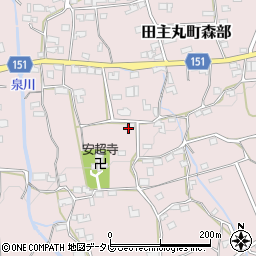 〒839-1211 福岡県久留米市田主丸町森部の地図