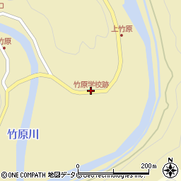 竹原学校跡周辺の地図