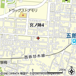 福岡県久留米市宮ノ陣周辺の地図