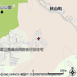 大分県日田市秋山町周辺の地図