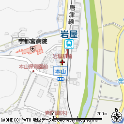 岩屋駅前周辺の地図