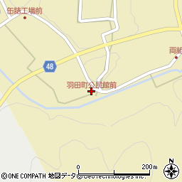 羽田町公民館前周辺の地図