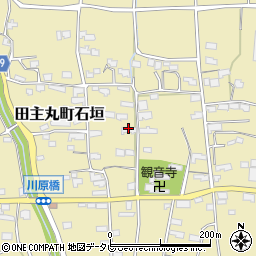 福岡県久留米市田主丸町石垣周辺の地図