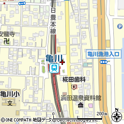 亀川駅周辺の地図