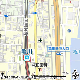 ＪＡべっぷ日出亀川駅前周辺の地図