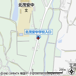 北茂安中学校入口周辺の地図