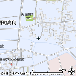 福岡県久留米市北野町高良周辺の地図