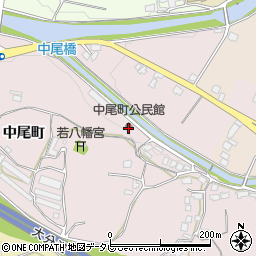 中尾町公民館周辺の地図