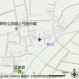 福岡県久留米市北野町上弓削周辺の地図