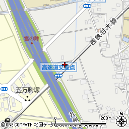 福岡県久留米市宮ノ陣町五郎丸1629周辺の地図