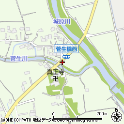 菅生橋西周辺の地図
