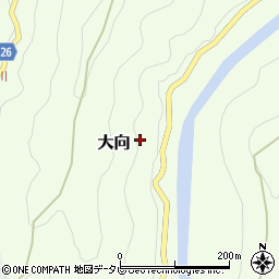 高知県高岡郡梼原町大向周辺の地図