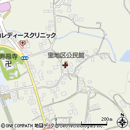里地区公民館周辺の地図