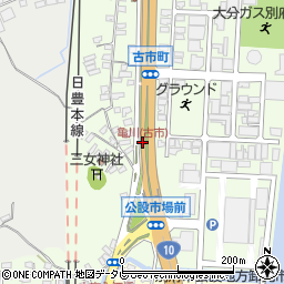 亀川(古市)周辺の地図