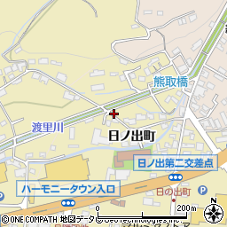 大分県日田市渡里185周辺の地図