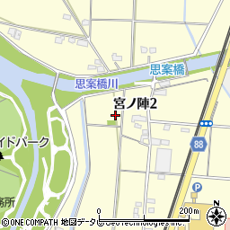 福岡県久留米市宮ノ陣2丁目周辺の地図