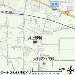 福岡県うきは市吉井町清瀬周辺の地図