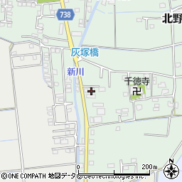 福岡県久留米市北野町十郎丸2105-4周辺の地図