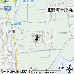 福岡県久留米市北野町十郎丸2072周辺の地図