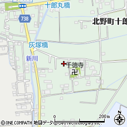 福岡県久留米市北野町十郎丸2101周辺の地図