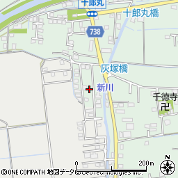福岡県久留米市北野町十郎丸2277周辺の地図