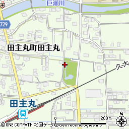 田主丸中央公園トイレ周辺の地図