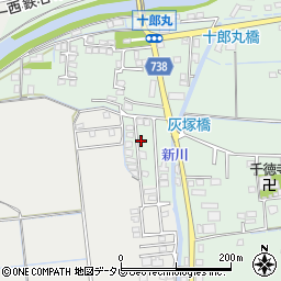 福岡県久留米市北野町十郎丸2278-8周辺の地図