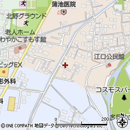 福岡県久留米市北野町今山208周辺の地図