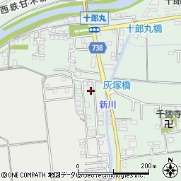 福岡県久留米市北野町十郎丸2279周辺の地図