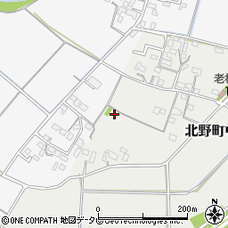 福岡県久留米市北野町中島周辺の地図