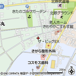 福岡県久留米市北野町十郎丸1825周辺の地図
