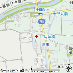 福岡県久留米市北野町十郎丸2280周辺の地図