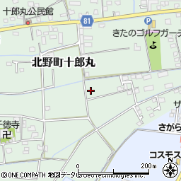 福岡県久留米市北野町十郎丸周辺の地図