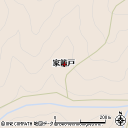 高知県高岡郡梼原町家籠戸周辺の地図