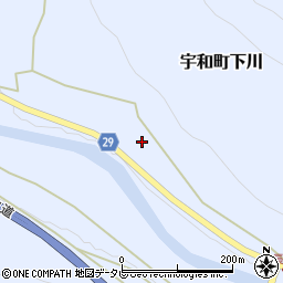 愛媛県西予市宇和町下川194周辺の地図