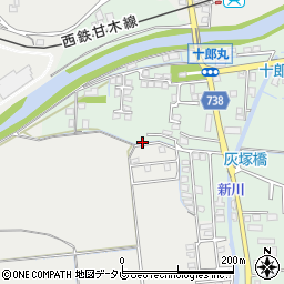 福岡県久留米市北野町十郎丸2317-6周辺の地図