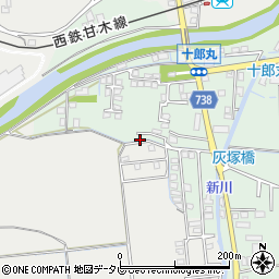 福岡県久留米市北野町十郎丸2317周辺の地図