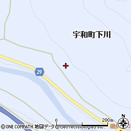 愛媛県西予市宇和町下川215周辺の地図