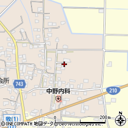 福岡県久留米市田主丸町牧周辺の地図