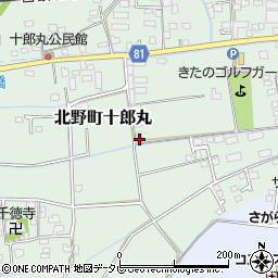 福岡県久留米市北野町十郎丸1785周辺の地図