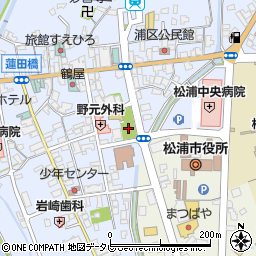 松浦中央公園周辺の地図