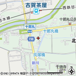 福岡県久留米市北野町十郎丸2248周辺の地図