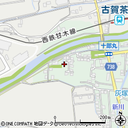 福岡県久留米市北野町十郎丸2344周辺の地図