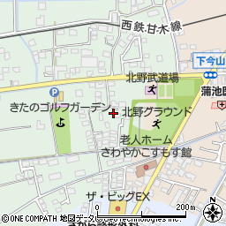 福岡県久留米市北野町十郎丸1678周辺の地図