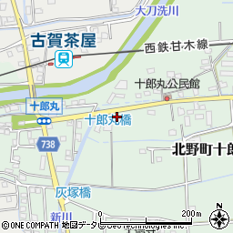 福岡県久留米市北野町十郎丸2241周辺の地図