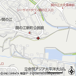 大分県別府市関の江新町5組周辺の地図