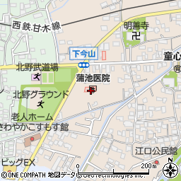 福岡県久留米市北野町今山129周辺の地図