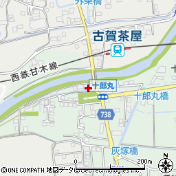 福岡県久留米市北野町十郎丸2425周辺の地図