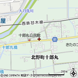 福岡県久留米市北野町十郎丸1404周辺の地図