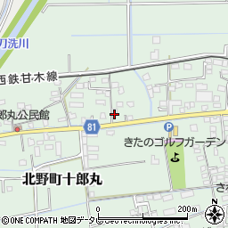 福岡県久留米市北野町十郎丸1450周辺の地図
